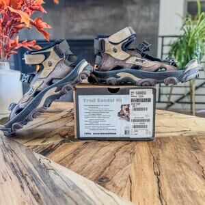 Bite Trail Hiking Sandals Weatherproof Hi-Top Back Toe Guard Buckle Straps-Men 7